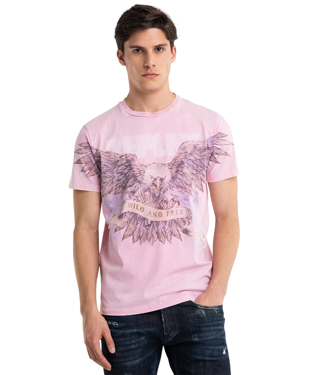 ガーメントダイコットンジャージーTシャツ 詳細画像 ライトピンク 1